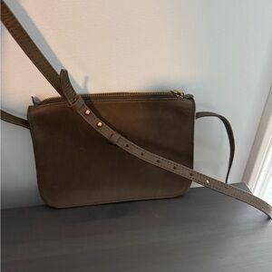 Madewell Grayish Leather Crossbody Bag